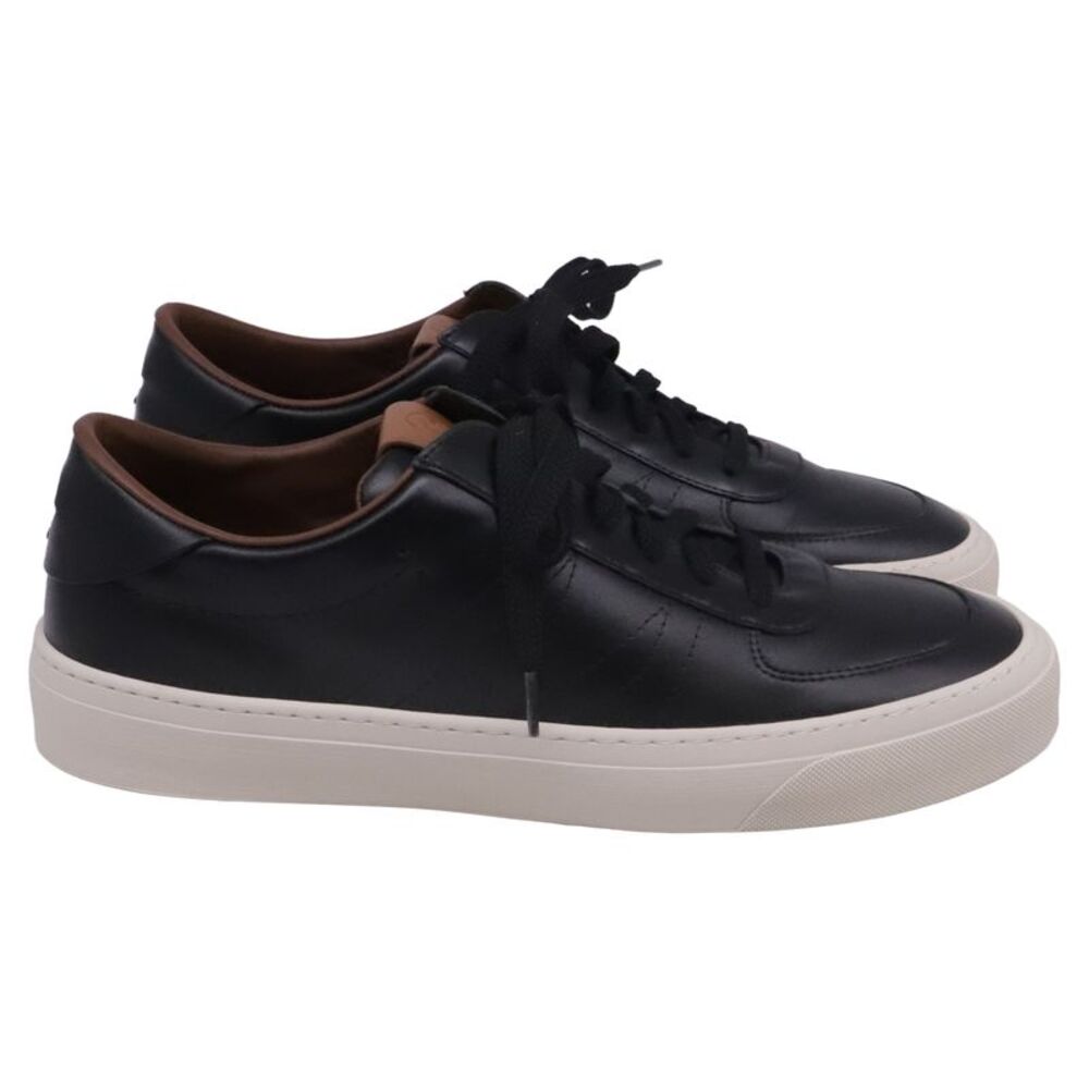 Moncler Low Top Sneakers in Black Leather